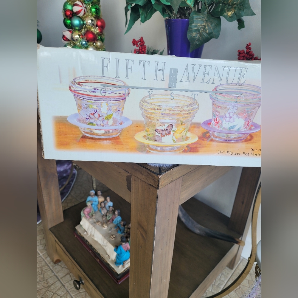 NWOT Fifth Avenue crystal Votives